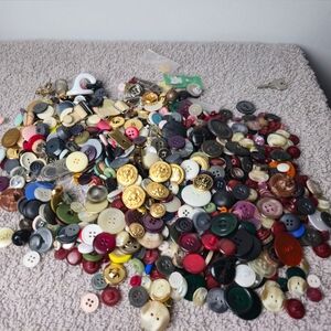 Assorted Colorful Buttons Collection